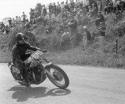 Fritz Egli racing his Black Shadow, this was the very first season! during the winter he put together what will become the Egli-Vincent
