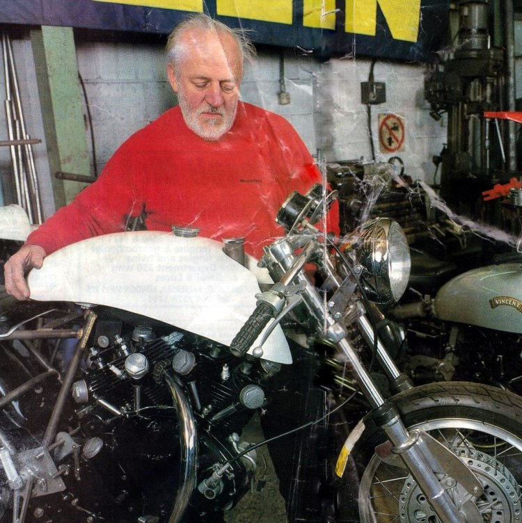 Cyryl Malem in his workshop has assembled 50 Egli-Vincent replicas.