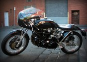 Godet 1330 Cafe Racer as it should be, a worthy successor of the Black Lightning This Egli-Vincent is one of the most potent to do the job 1330 cc delivering 99 rwHP, 378 Lbs (172 kg), 4 cams 230 mm Fontana Magnesium front brake