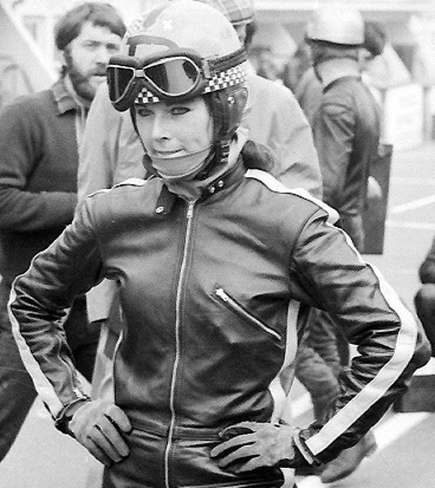 26. This "Continental Circus" album would not be complete without adding Dane Rowe, the most famous of the 3 women which ever competed in Grand Prix. Dane was "monkey" in the Sidecar world championship in the late 1960s and 1970s. It adds a bit of diversity in this exclusively male Hall of Fame!