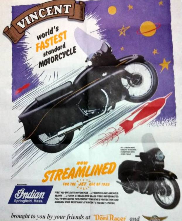 Q As the Quest for the “The world Fastest Standard Motorcycle”. Rollie Free, Marty Dickerson, George Brown and Russel Wright were the contemporary Vincent pilots chasing the last mph to ensure this bolt statement remained a fact, not a slogan.