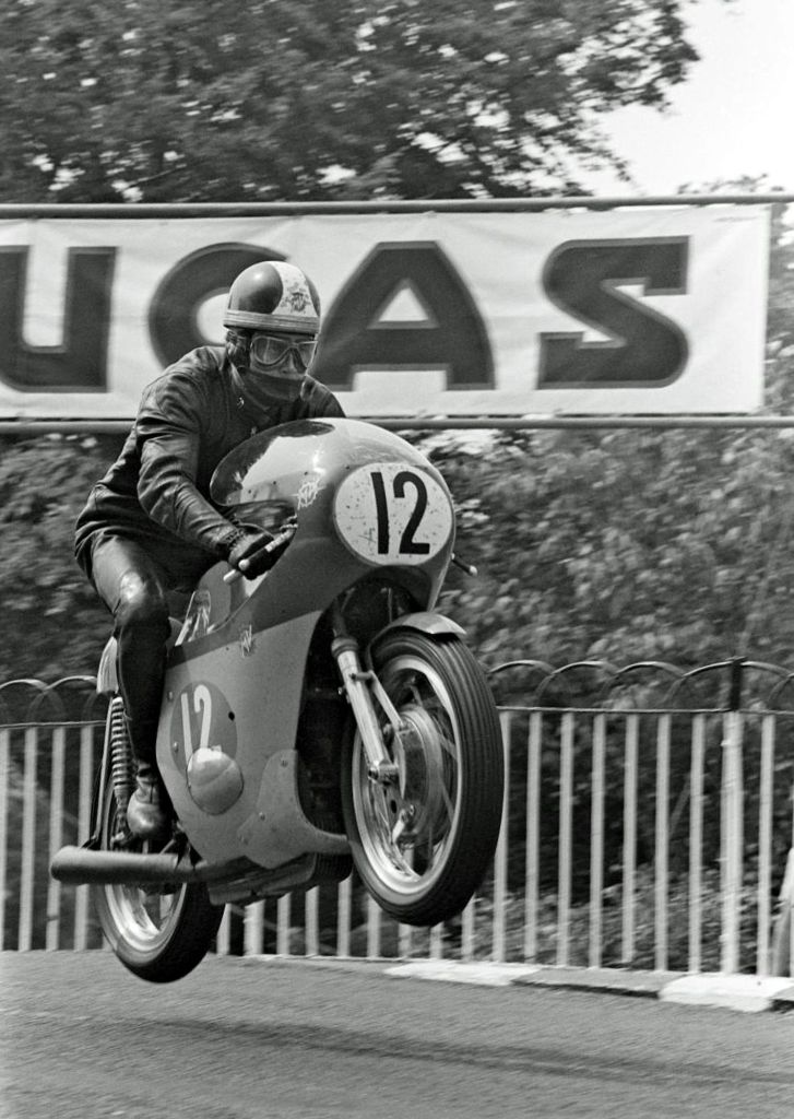 4. Agostini on his MV Agusta 350 on the Isle of Man.