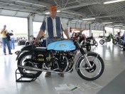 PARKIN-VINCENT Built between the early 60s and early 70s by Derek Parkin, a racer from West London. About 10 exist: it uses a Vincent headstock, and some Velocette frame parts, with Norton forks, this model seen in the USA was made in 1962 | info David Lancaster. When Keesecker got the Parkin 10 years ago, it was ready for help. “Cosmetically, it was horrible, and the tank was crushed on one side,” he says. “Fortunately, the engine was in good shape. Really, everything inside looked almost brand new.” Restoration centered on repairing and color-matching the tank (a bit of original paint was still visible on the tank’s underside), reconstructing the seat pan and giving the engine (a Series C Black Shadow) a general freshening.. Extract from www.motorcycleclassics.com