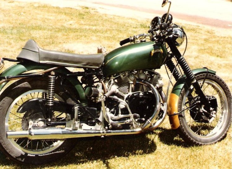 This Modified Series D was painted Metallic Green in the 70s, which suits her pretty well. The bike was since reconverted to standard spec. (Non-stock color)