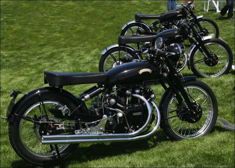 In fact, this is more representative of what people are thinking of Vincent motorcycles: all black. (Stock color)