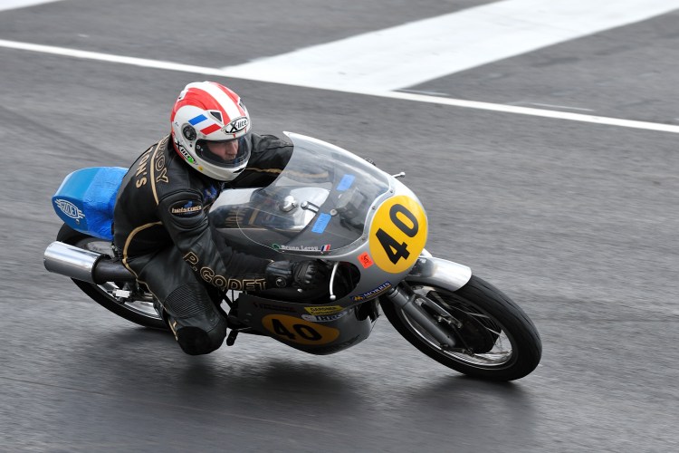 Bruno Leroy at Chimay Classic Grand Prix, he finished at a honorable 10th place for a first ride for the new bike.