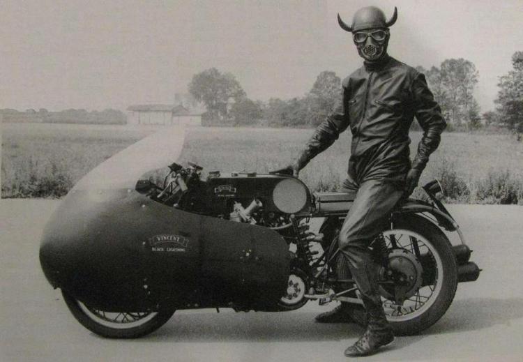 "No", it is not a Moto Guzzi V8 coming back from hell, according MPH Nov '12, this guy is Gino Cavanna an italian dealer which beated numerous speed records. This is an hybrid of Vincent engine and Guzzi frame.