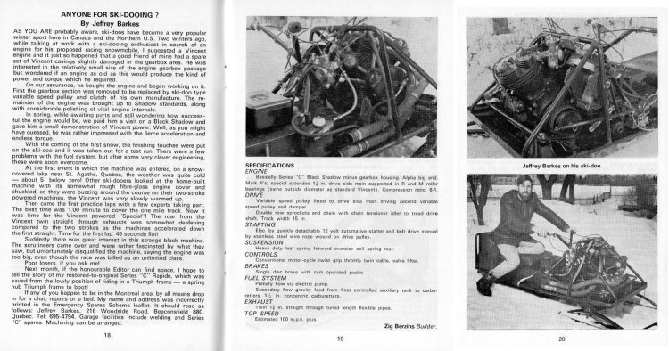 A custom made snowmobile, can you believe it !