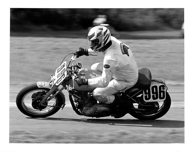 Carleton Palmer, who like David Dunfey raced a real Grey Flash and then a Comet. Carleton won three national championships with the Flash and two with the pre-war TT Replica that was originally owned by Eric Oliver. All five were with AHRMA.