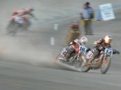 This is the Flat Track: a pack of rabid flat-out on dirt…. ☺