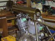 The mock-up exercise is now finished, no more welding, the frame has thus been nickel plated and the final assembly can start