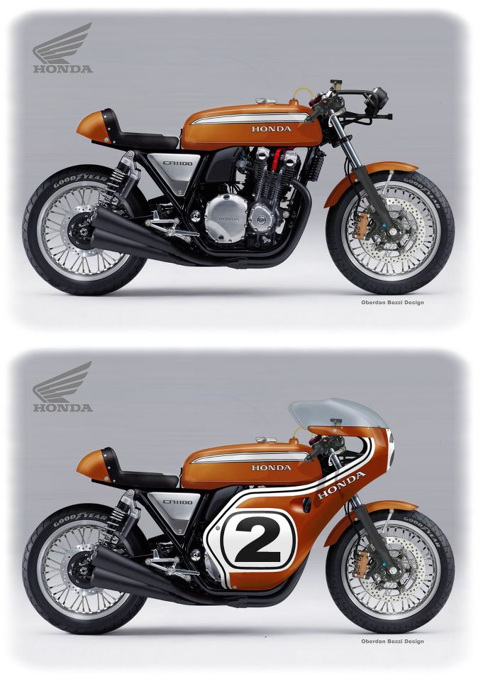 HONDA CR 1100 "Dick Mann" concept © Oberdan Bezzi