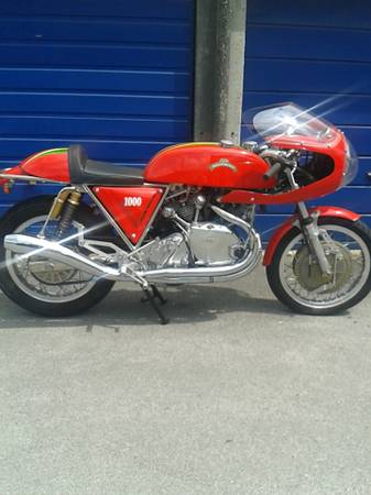 07/25/2014 | MOSSEY-VINCENT in the UK Add says: 1948 Vincent HRD 1000cc Series B Rapide (Egli Frame, Electronic Start) - £55000. Fully restored/rebuilt working 1948 Vincent HRD 1000cc Series B Rapide Egli frame in red with electronic start, has been rebuilt/restored with original parts by J.M.R. (John Mossey) restorations in Jan 2007 finished by Dave Hailwood Sept 2008, there is also a custom work bench and a trailer available, this is a very very rare motor cycle as it is an original HRD (as can bee seen on the casing), so this is an original HRD (before Vincent took over), accompanying documents are original log book, 1948 engineers report, manual & price list in Pounds, Shillings, Pence. Happy to send you a larger picture of the documents if required. My comment: This bike is for sale for a while awaiting for a someone who is not aware about pricing to fall in the trap. Indeed you can by a new one for £38000 from MOSSEY or better a GODET for about £39000 (+ local VAT) http://london.en.craigslist.co.uk/mcy/4536061637.html