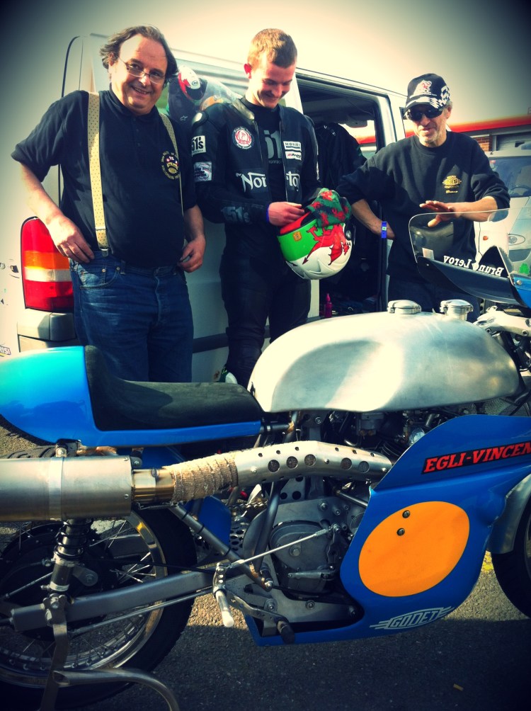 Patrick Godet, and Alex Sinclair and long-term rider Bruno Leroy Photo © David Lancaster