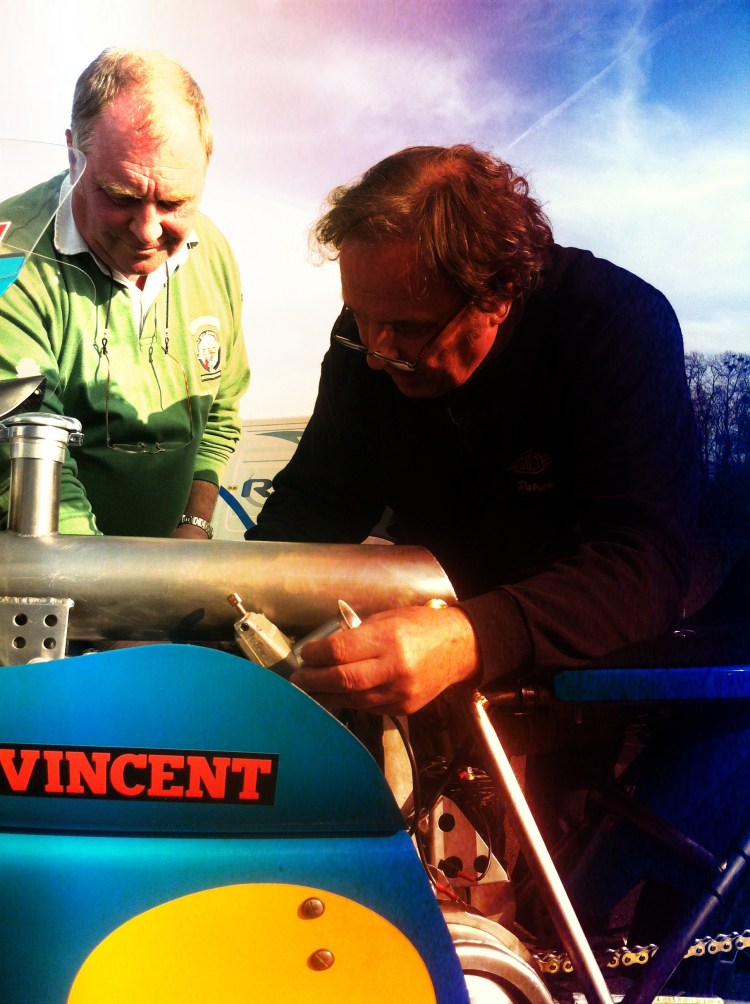 Tank off - classic Egli oil bearing top frame Photo © David Lancaster