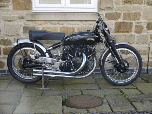 03/17/2014 | VINCENT BLACK LIGHTNING REPLICA in the UK Description says: "Started life as a Rapide series C 1954, matching numbers, complete with new and old buff log book. Built using a lot of genuine, original Lightning parts (ie Lightning Smith yellow faced rev counter , foot pegs, seat, magneto and gearbox) This bike has been raced for thirty years plus and owned by myself for the last 18 plus years and raced all over Europe ready for the forthcoming season. It is only for sale as I am retiring from a lifetime of racing and scaling down my collection." Unsold on eBay, you can contact the seller at +44 (0) 7707 085372 My comment: looks like a very neat bike which is perfect if you cannot afford the genuine thing or as a second Vincent, but don't forget it will remain a Rapide forever.