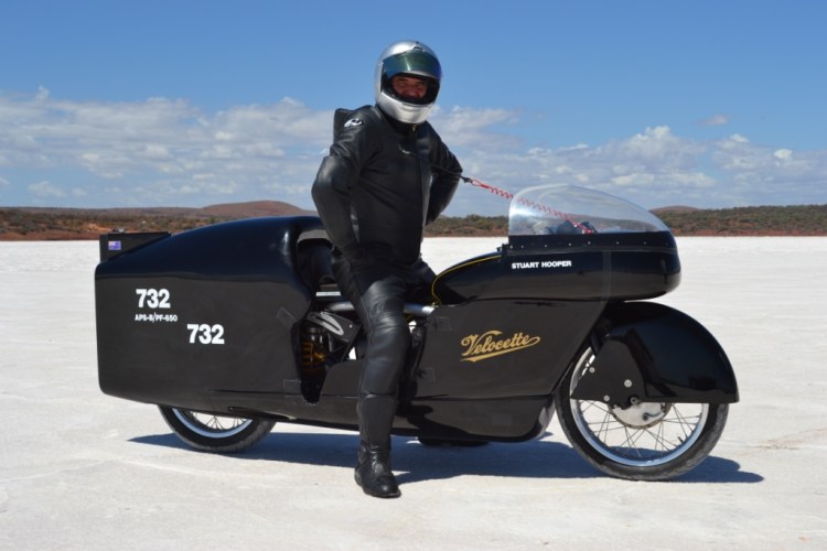 New world record with the addition of the supercharger at 171.600 mph during the 2013 Bonneville speed week. | Picture Stuart Hooper