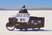 183.374 mph, the Velocette name is confirmed to be the Worlds fastest British single surpassing the fantastic Vincent Might Mouse of Brian Chapman. | Picture Stuart Hooper