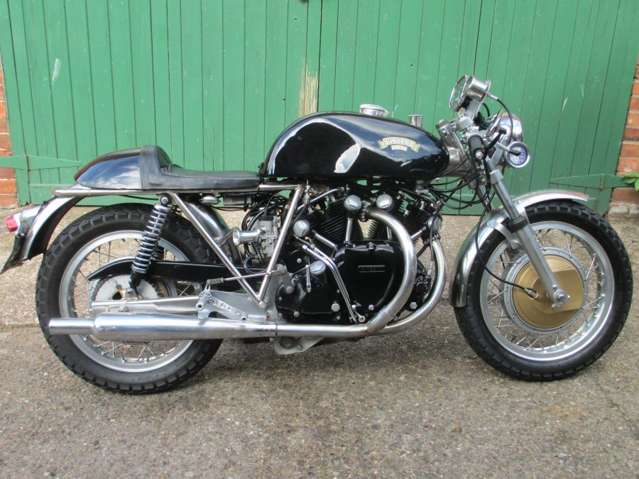 03/17/2014 | EGLI-VINCENT by MOSSEY in the UK JMC Egli Vincent 1000 built around 2000. Frame # R2223 and Engine # F5AB2A3058 . Offers around 40,000 GBP. Contact classicbikes@btinternet.com or +44 (0) 1630 657156 www.classicbikes.co.uk My comment: I include this bike as you can came acrosstotheadd on the net. Please note that theframenumberis said to come from a Vincent Comet (so is theenginenumberF5AB/2A instead of F10AB/1). As some countries do notacceptengineupsize, check if the title specify "Comet". Get also the confirmation on what happen to the original Comet frame (salvaged?)in order to prevent the risk of a double numeration, or preferably contact the V.O.C. referring to the description, asking price is also too high, for informationthisbikewasauctionedatBonhams 18,400GBP on Oct 18, 2009. http://www.bonhams.com/auctions/17664/lot/403/