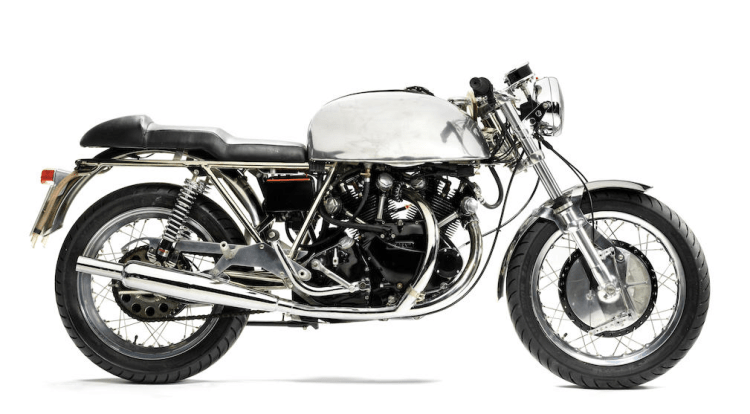 Bonhams auction on 4/23-24/2016 at Stafford This is a Vincent Shadow 70 with a desirable Black Shadow engine (F10AB/1B/4868) and a Slater frame (VIN28) Pre-sale estimate is £20,000-30,000 and $28,000-42,000. Contact: http://www.bonhams.com/auctions/23600/lot/317/