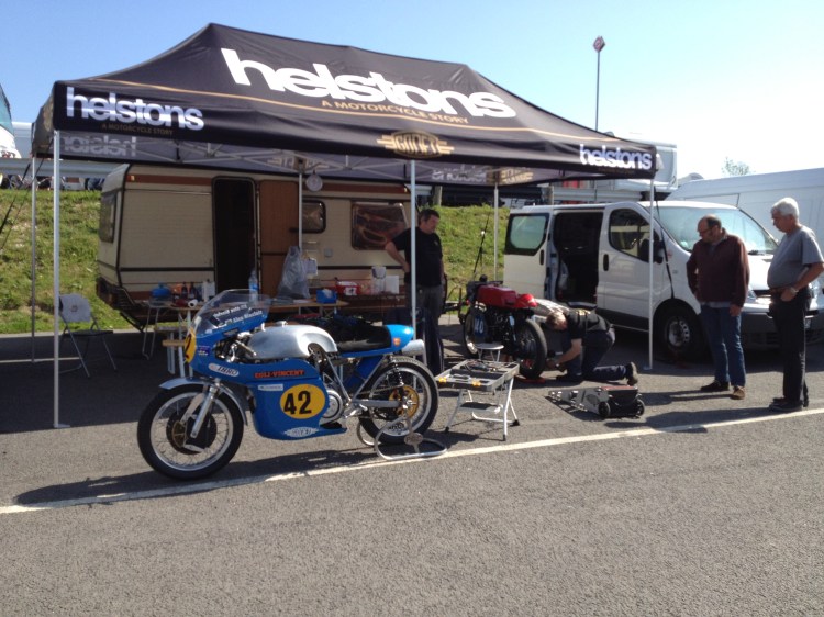 Like in the good old time, a camping trailer and a van.