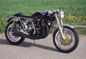 The stunning custom Egli-Vincent that Paul Zell built from a pair of crankcases. Paul also built the bodywork and the exhaust pipes. Picture credit: Paul Zell