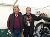 Patrick paid a visit to Ken McIntosh after the race to congratulate Ken and Bruce Anstey's 3rd position, Photo courtesy Ken McIntosh