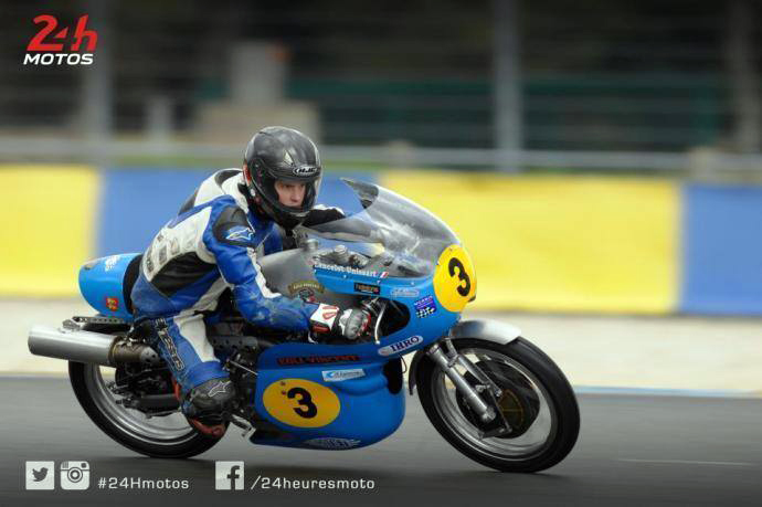 Lancelot Unissart (#3) finished first at Le Mans round (IHRO). This is only his second season on the Egli Grey Flash.